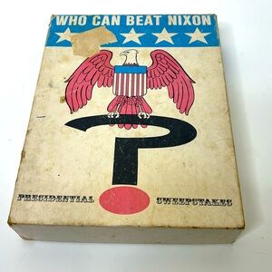 Boardgame | Vintage Who Can Beat Nixon | Presidential Sweepstakes | 1970 Release